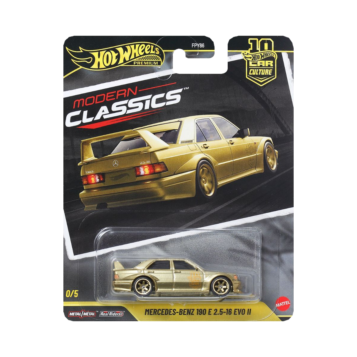 2026 Hot Wheels Modern Classics Mercedes-Benz 190 E 2.5-16 EVO II – Gold Chase 0/5
