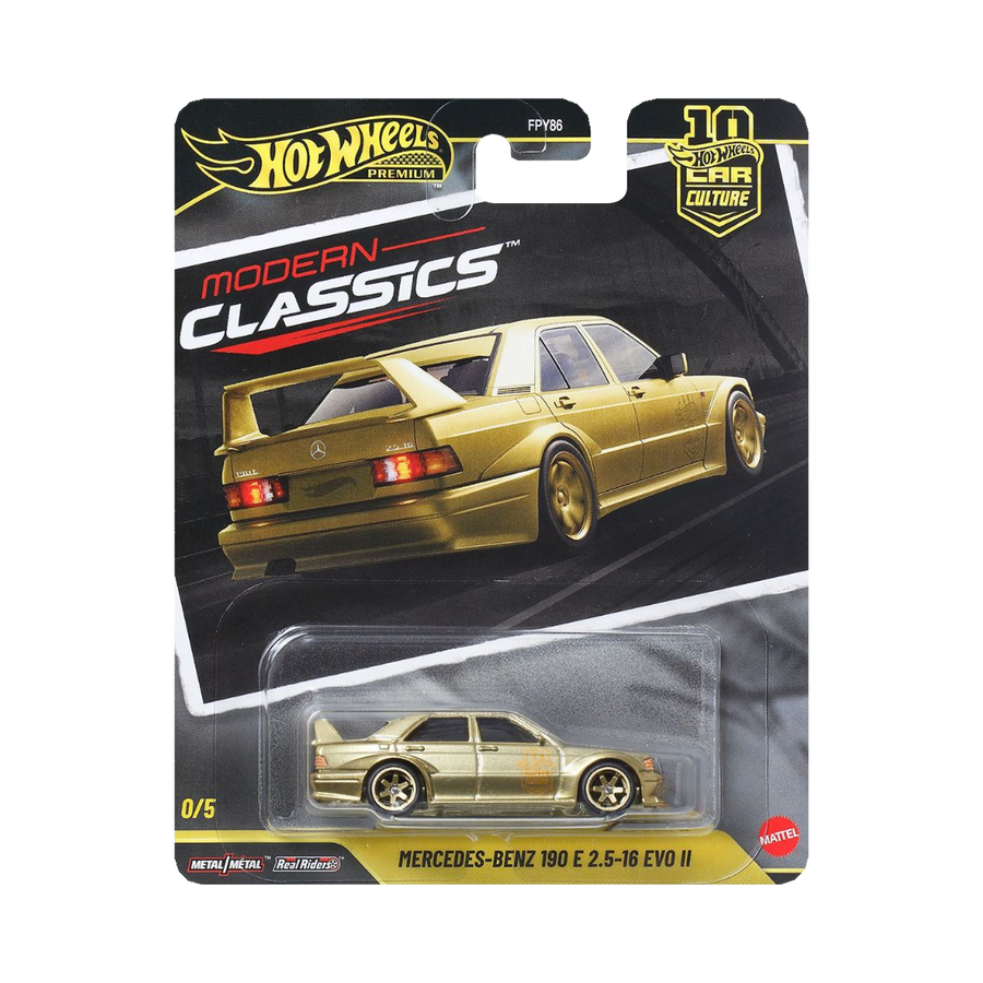 2026 Hot Wheels Modern Classics Mercedes-Benz 190 E 2.5-16 EVO II – Gold Chase 0/5
