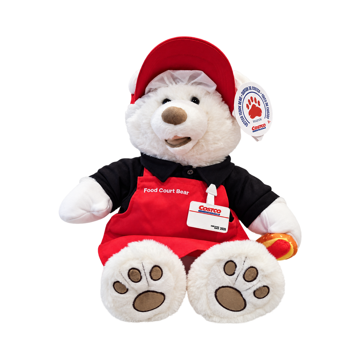 Costco Limited Edition Food Court Bear Teddy Bear 25" – Brand New with Tags
