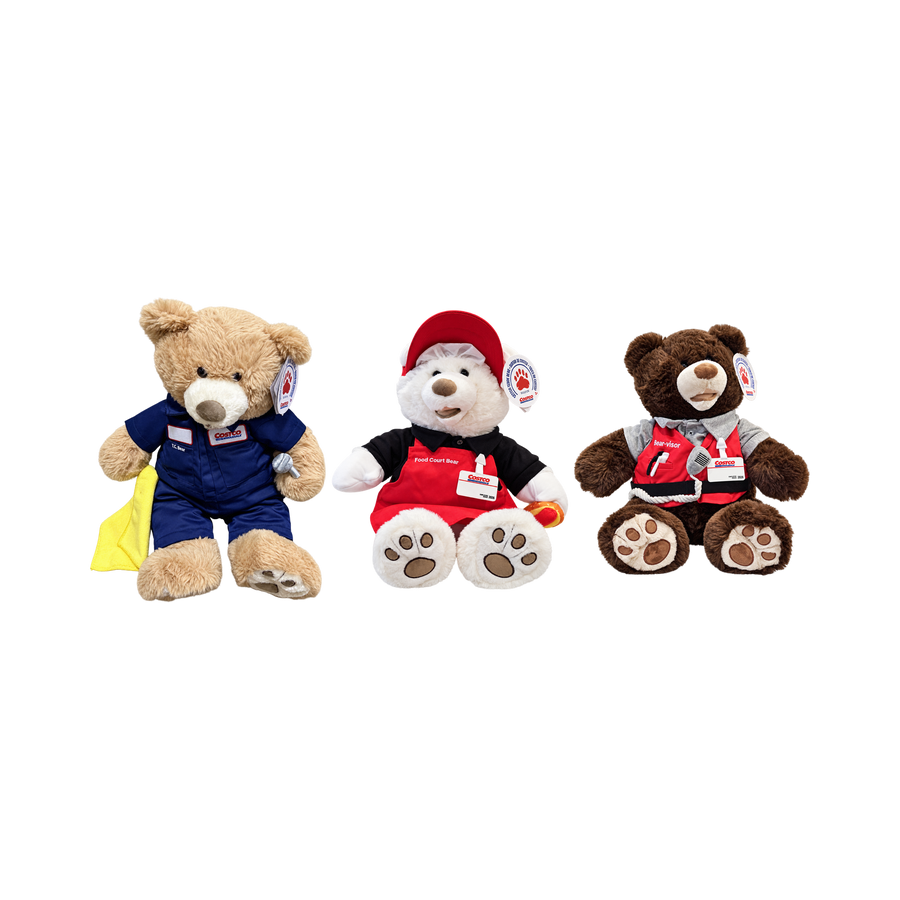 Costco Limited Edition Set of 3 Employees Teddy Bear 25" Brand New with Tags