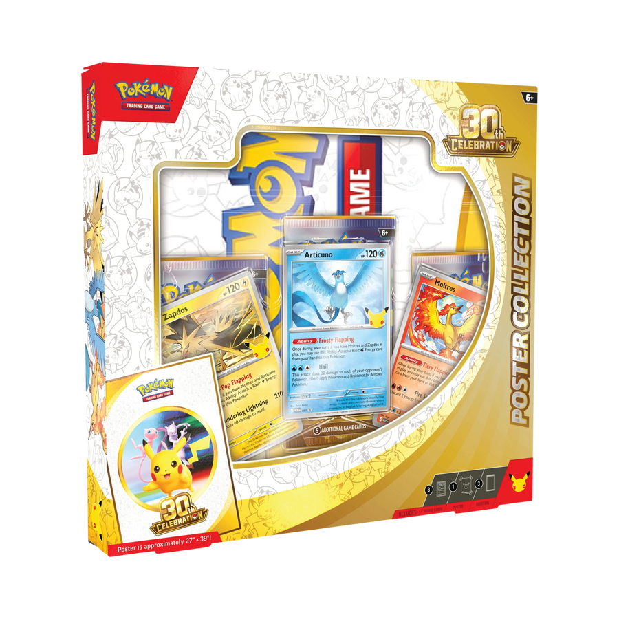 Pokémon TCG: 30th Celebration Poster Collection — full product on transparent background