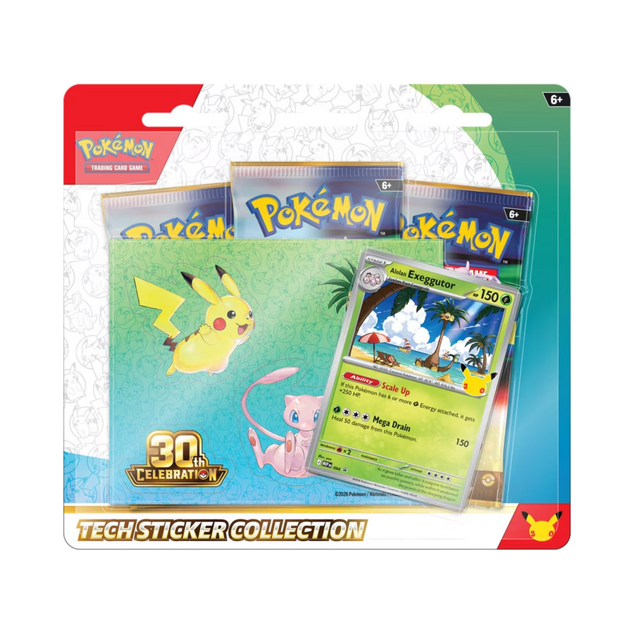 Pokémon TCG: 30th Celebration Tech Sticker Collection - Alolan Exeggutor — full product on transparent background