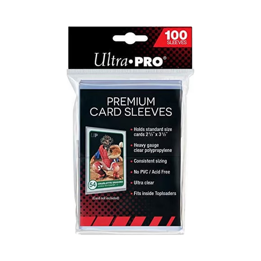 Ultra PRO Premium Card Sleeves (100-Pack) — full product on transparent background