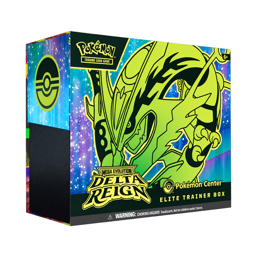Pokémon TCG: Mega Evolution—Delta Reign Pokémon Center Elite Trainer Box — full product on transparent background