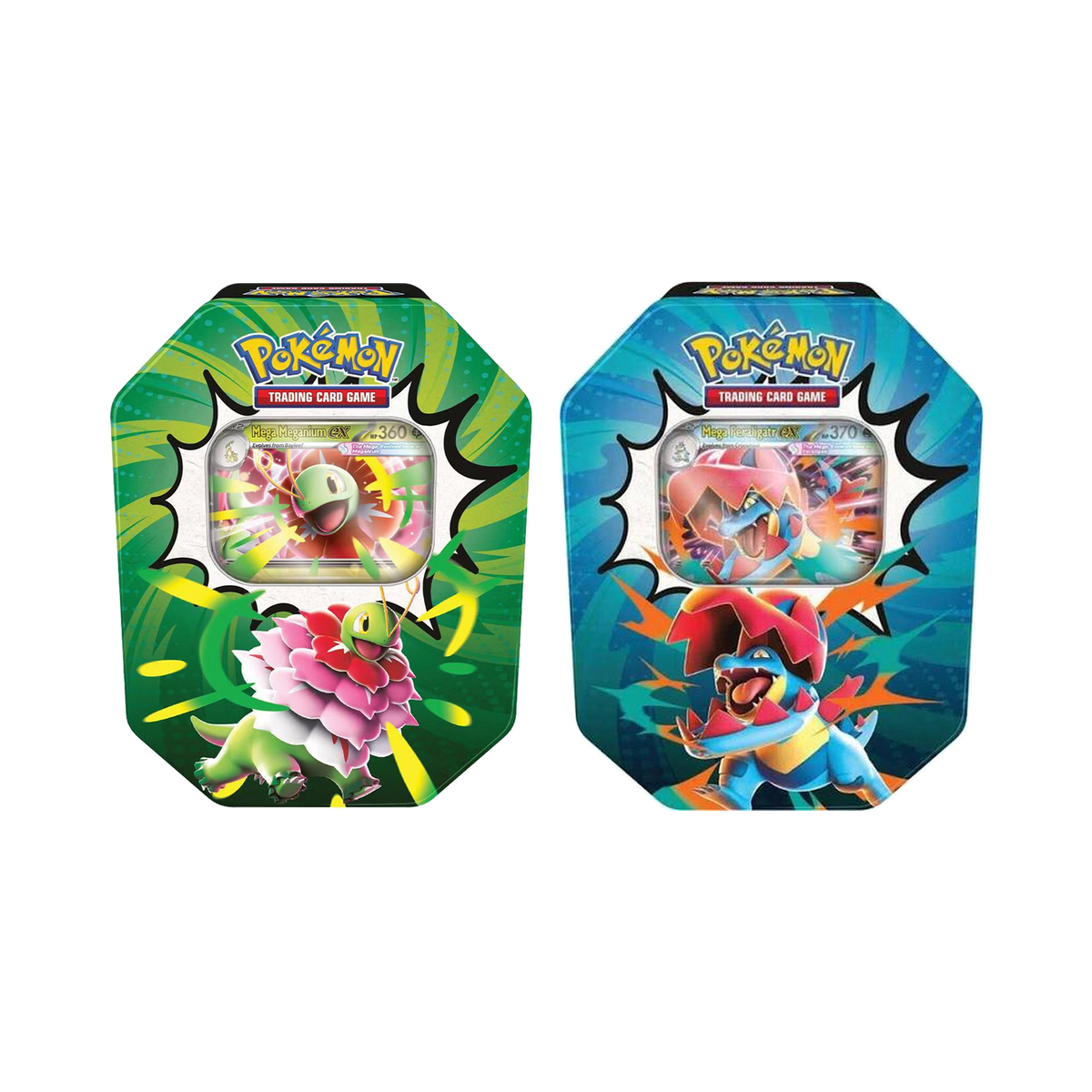 Pokémon TCG: Ascended Heroes Tag Team Bundle — Mega Meganium ex + Mega Feraligatr ex Tins