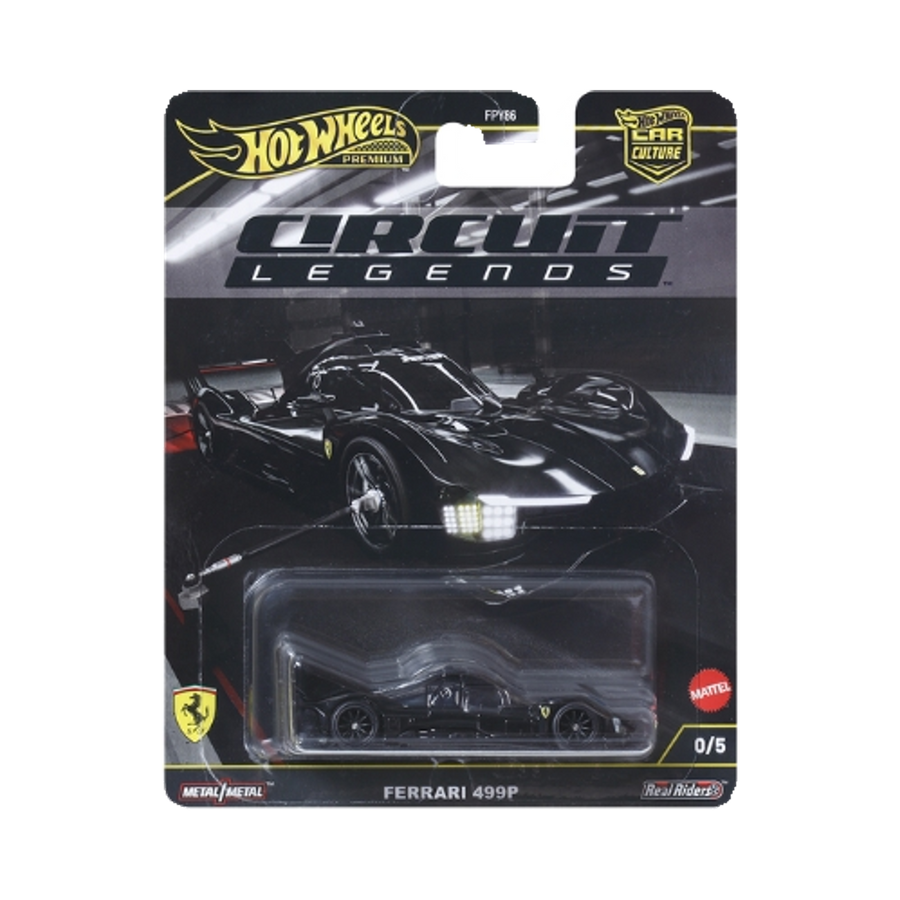 Hot Wheels Car Culture Circuit Legends Ferrari 499P – Black Chase 0/5 in retail packaging